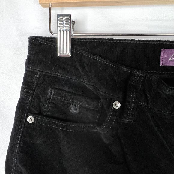 Gloria Vanderbilt Amanda 2.0 Slim Leg Black Corduroy Pants 8 - Picture 6 of 9